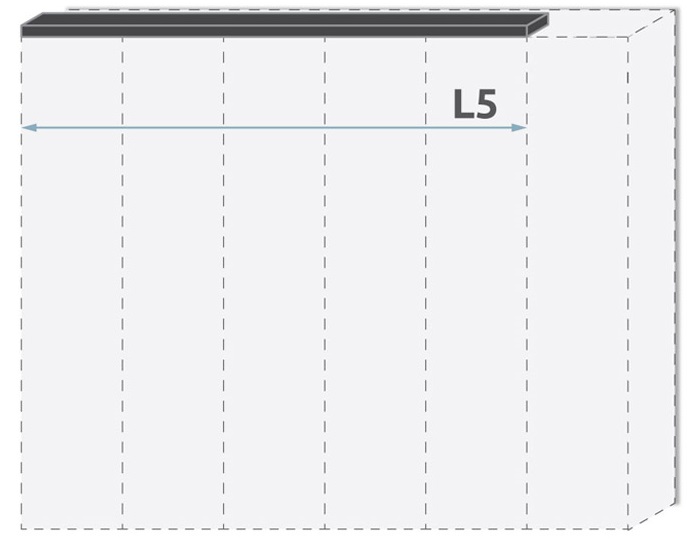 Паспарту без осветление за гардероб Sonata L5/PN – изображение-1