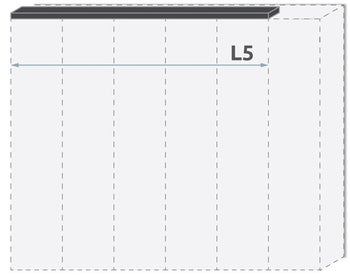 Паспарту без осветление за гардероб PIANO L5/PN – изображение-1