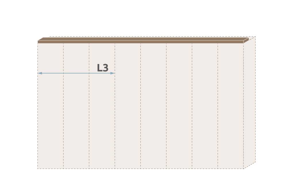 Паспарту без осветление за гардероб Galea L3/GL – изображение-1