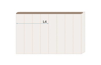 Паспарту без осветление за гардероб Galea L4/GL – изображение-1