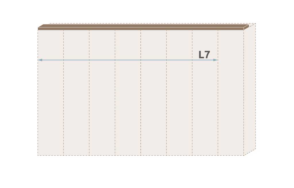 Паспарту без осветление за гардероб Galea L7/GL – изображение-1