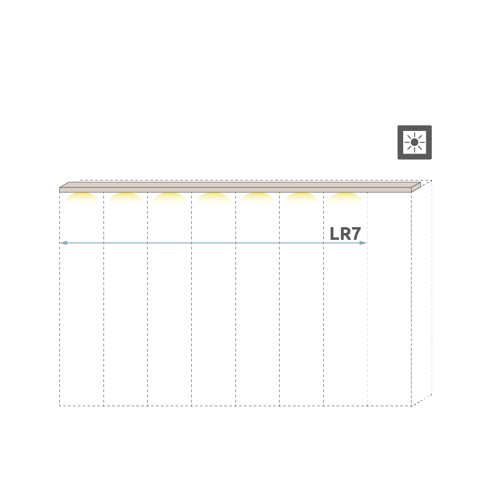Паспарту с осветление за гардероб LR7-45 Aria – изображение-1