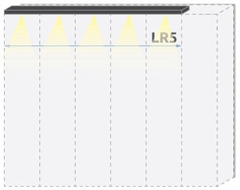 Паспарту с осветление за гардероб PIANO LR5/PN – изображение-1