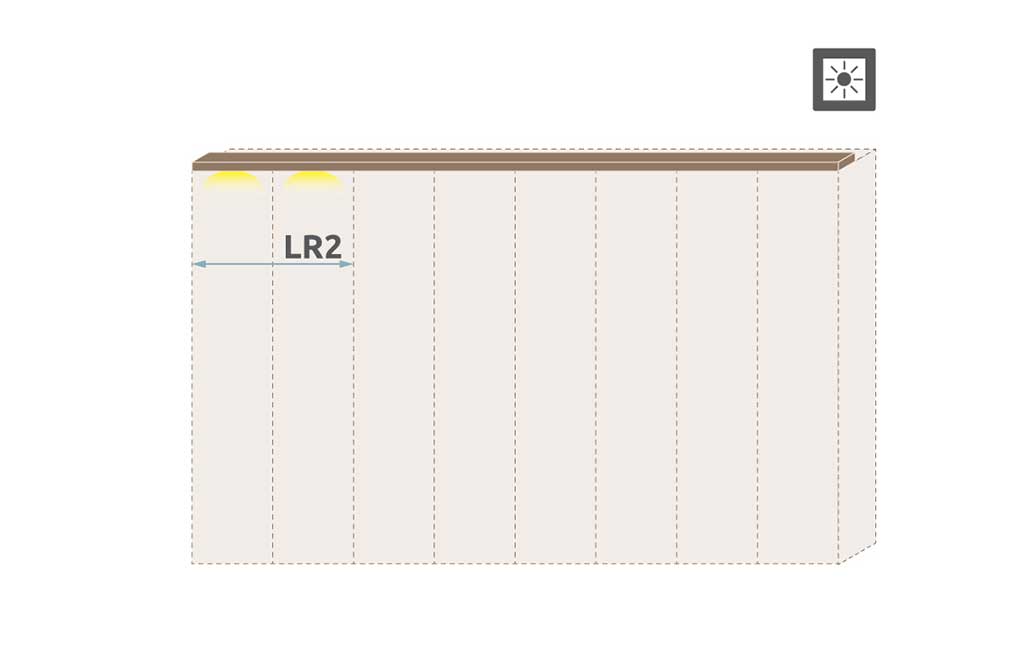 Паспарту с осветление за гардероб Galea LR2/GL – изображение-1