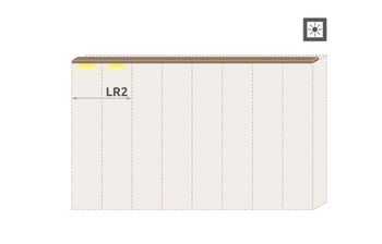 Паспарту с осветление за гардероб Galea LR2/GL – изображение-1