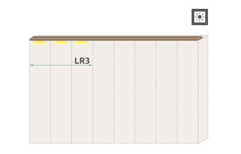 Паспарту с осветление за гардероб Galea LR3/GL – изображение-1