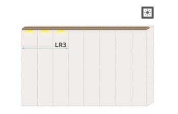 Паспарту с осветление за гардероб Galea LR3/GL – изображение-1