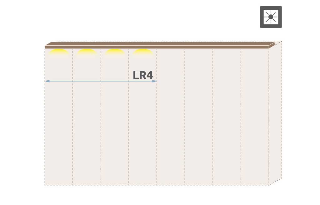 Паспарту с осветление за гардероб Galea LR4/GL – изображение-1