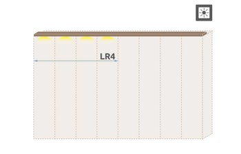 Паспарту с осветление за гардероб Galea LR4/GL – изображение-1
