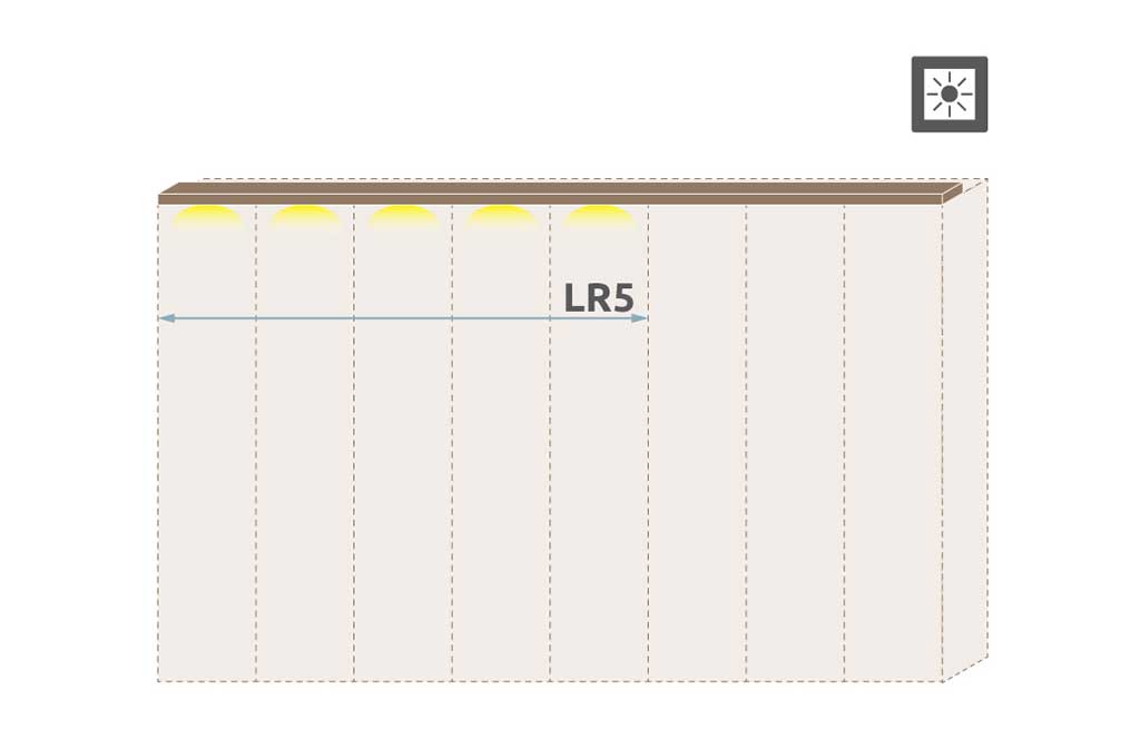 Паспарту с осветление за гардероб Galea LR5/GL – изображение-1