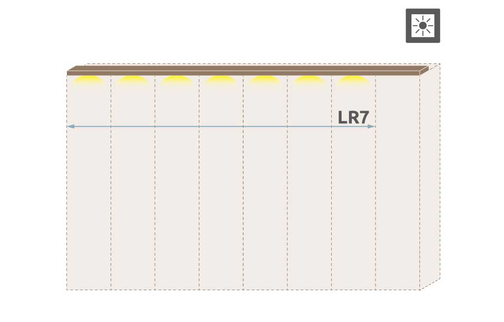 Паспарту с осветление за гардероб Galea LR7/GL – изображение-1