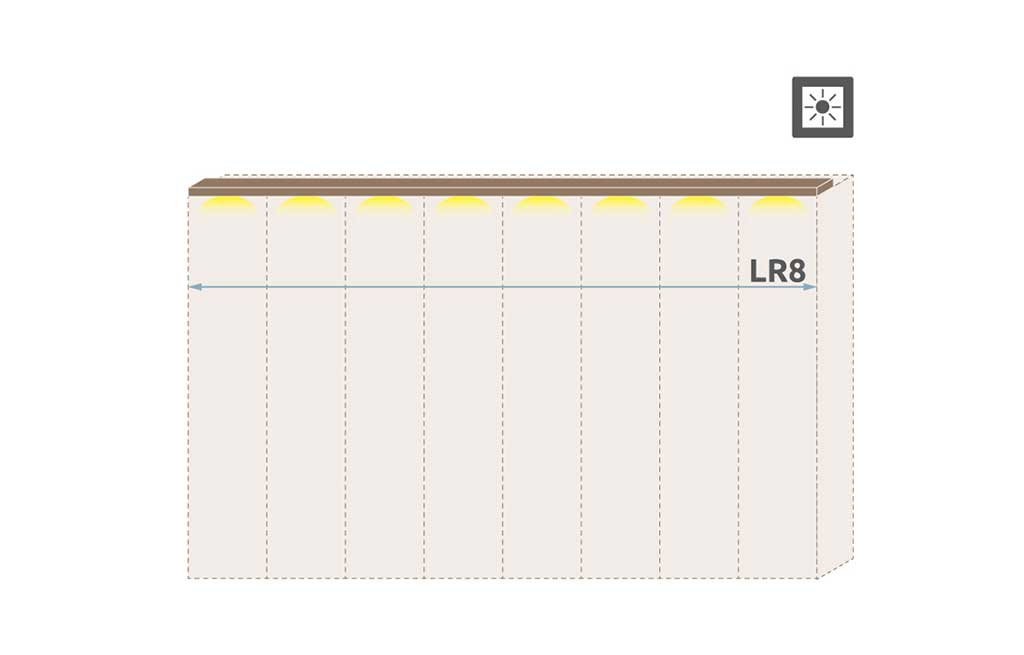 Паспарту с осветление за гардероб Galea LR8/GL – изображение-1