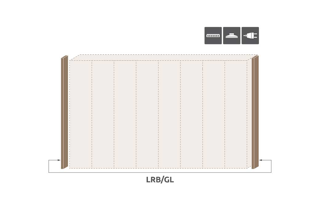 Паспарту с осветление за гардероб Galea LRB/GL – изображение-1