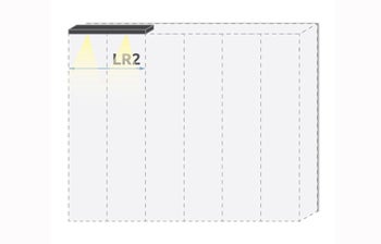 Паспарту с осветление за гардероб PIANO LR2/PN – изображение-1