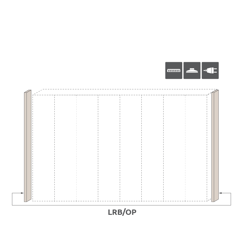 Паспарту с трансформатор за гардероб LRB Aria – изображение-1