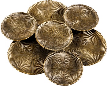 Patera wielopoziomowa złota aluminiowa 44 cm – grafika-1.