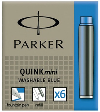 Патрончета Parker Z11 за писалка къси,оп6, син – изображение-1