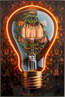 Tavla Art Bulb LED, 80x120 cm – bild-1.