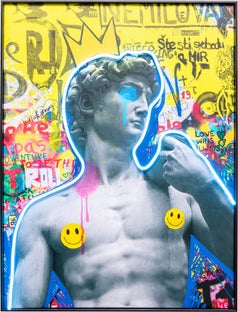 Obraz David Graffiti LED 60x80cm – obraz-1