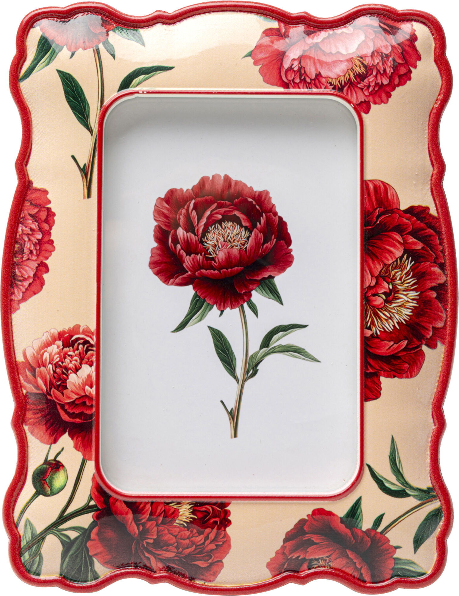 Portarretratos Peonías Crema 10x15cm – Imagen-1.