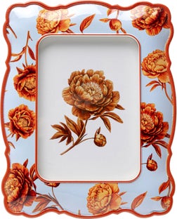 Peonies valokuvakehys, vaaleansininen, 13 x 17 cm – kuva-1.