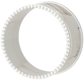 Pierścienie do serwetek Angeline (4-set) srebrne – obraz-1