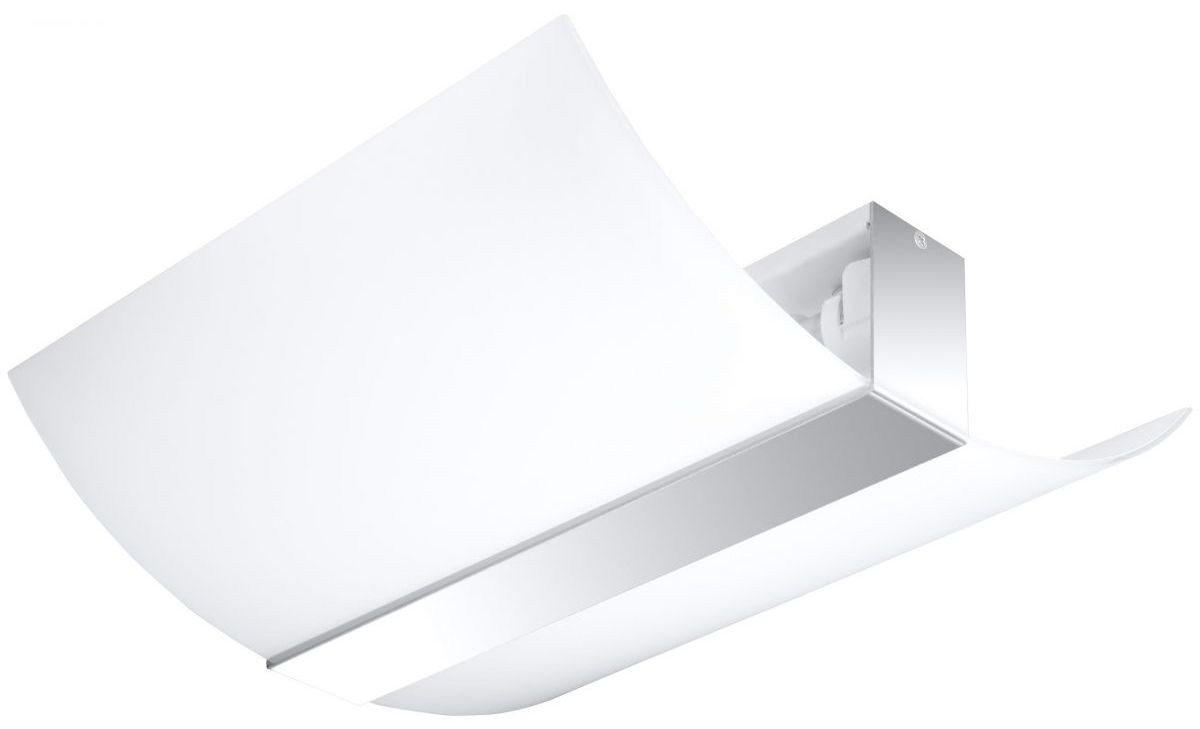 Plafon 35x35 cm srebrny klosz biały – obraz-1