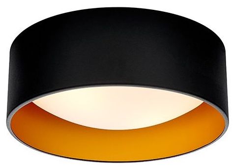 Plafon Vero S Ø35x12 cm czarny / złoty – obraz-1