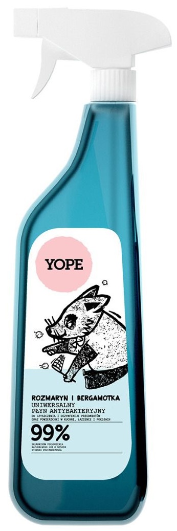 Płyn antybakteryjny YOPE naturalny 750 ml rozmaryn i bergamotka – obraz-1
