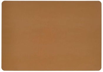 Podkładka na stół skórzana brązowa gładka 43x30 cm – obraz-1