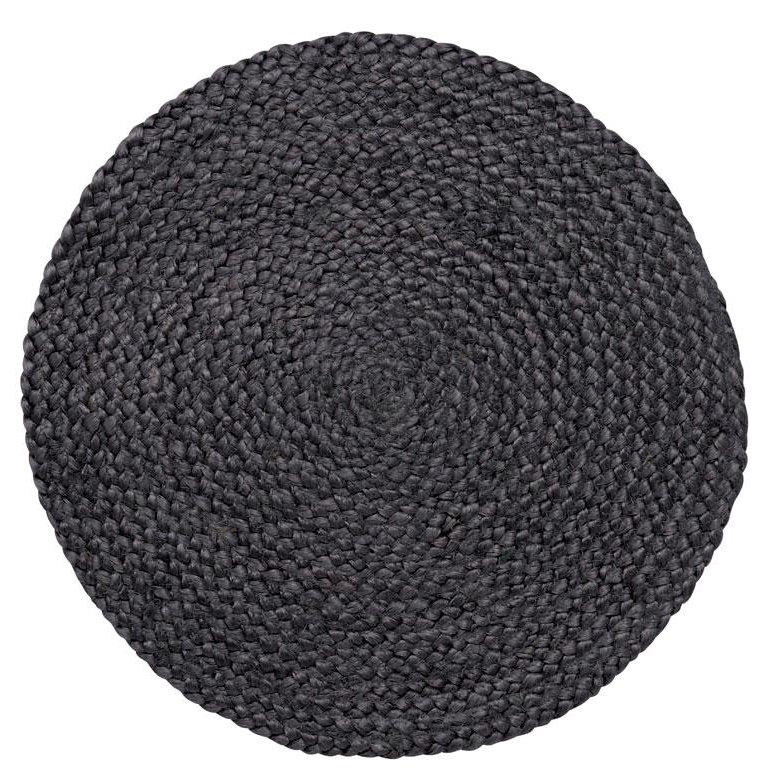 Podkładka Nature Ø35 ze skórzanym paskiem ciemnoszara – obraz-1