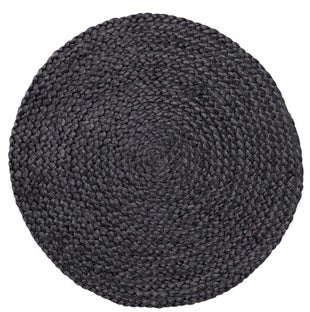 Podkładka Nature Ø35 ze skórzanym paskiem ciemnoszara – obraz-1