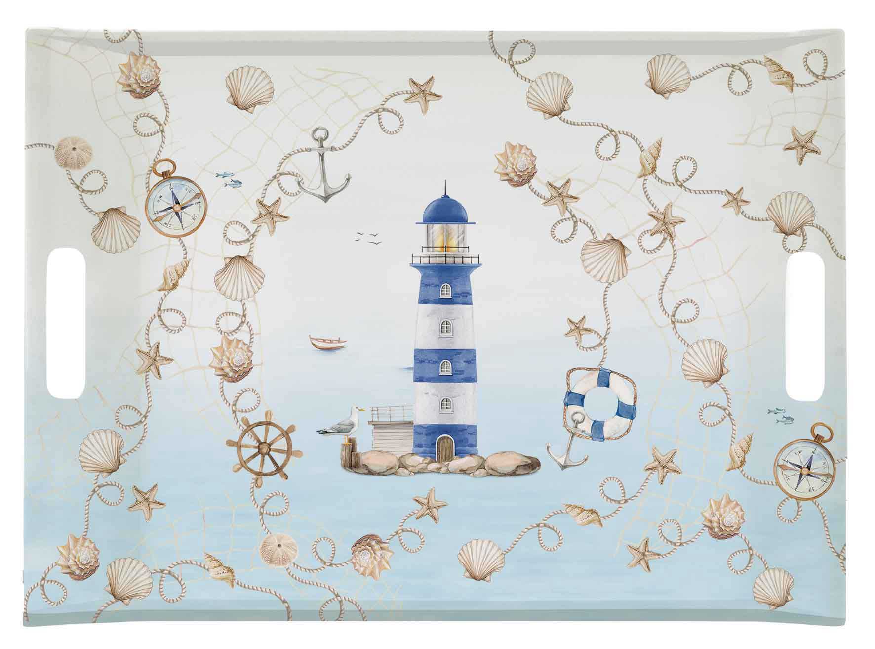 Поднос за сервиране с дръжки BLUE LIGHTHOUSE – изображение-1
