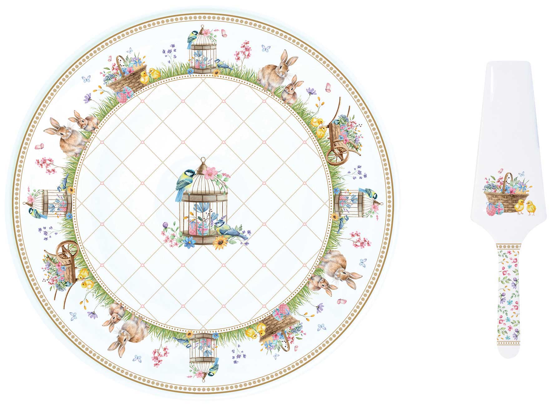 Поднос за сладкиши с шпатула SPRING BLOOM – изображение-1