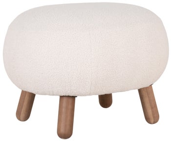 Podnóżek biały imitacja wełny jagnięcej nogi brązowe 60x50 cm – grafika-1.