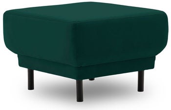 Podnóżek butelkowa zieleń tkanina trinity welurowa 57x57 cm – obraz-1