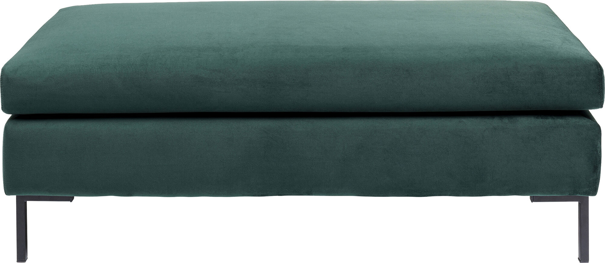 Gianni puf, mørke grøn velour – billede-1.