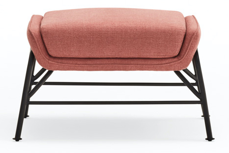 Podnóżek różowy 69x43 cm nogi czarne – obraz-1