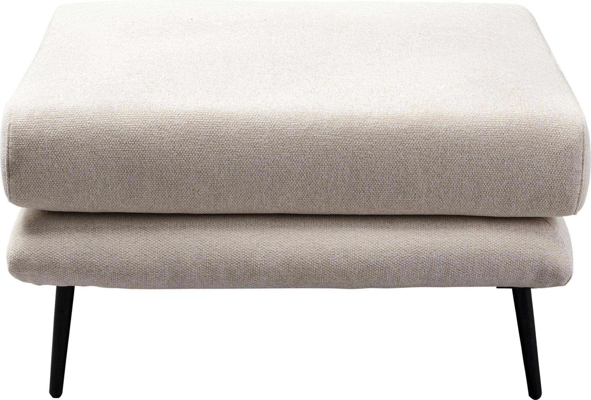 Podnóżek w kolorze kremowym nogi stalowe 80x68 cm – obraz-1