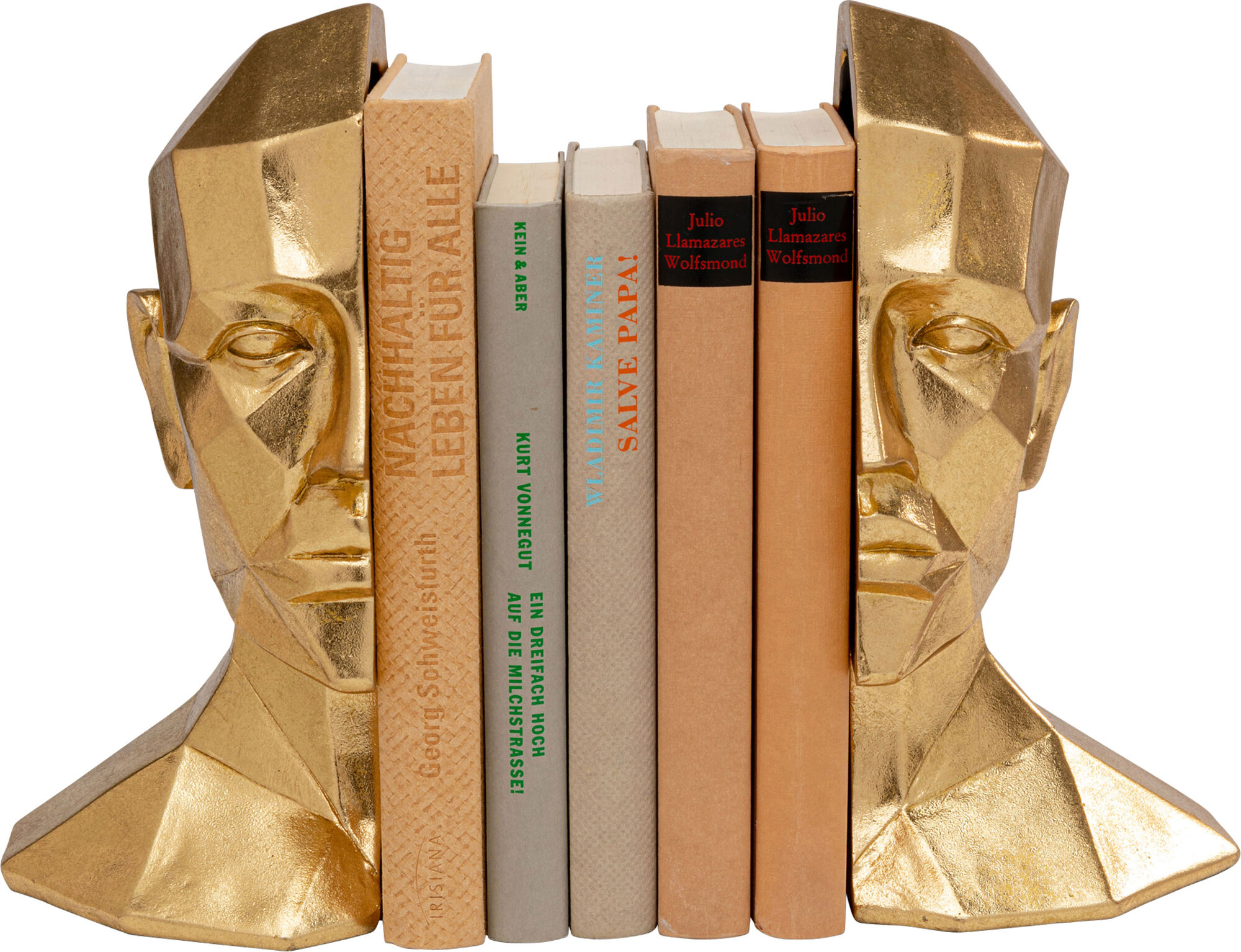 Podpórki na książki twarz złota 2-set 16x24 cm – grafika-1.