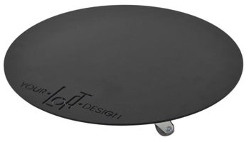 Podstawka na donice okrągła na kółkach czarna Ø30 cm – obraz-1