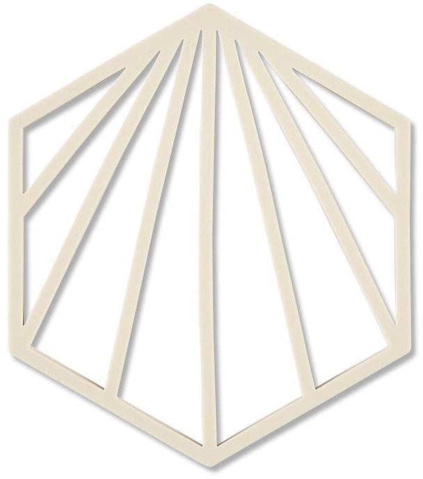 Podstawka pod garnek silikonowa kremowa 16x14 cm – obraz-1