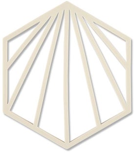 Podstawka pod garnek silikonowa kremowa 16x14 cm – obraz-1