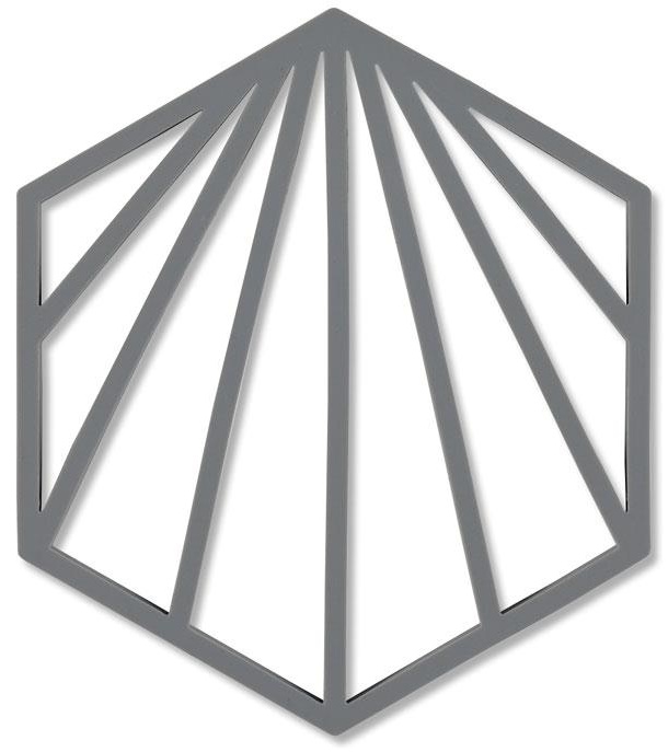 Podstawka pod gorące naczynia Shell 16x14 cm szara – obraz-1