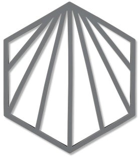 Podstawka pod gorące naczynia Shell 16x14 cm szara – obraz-1