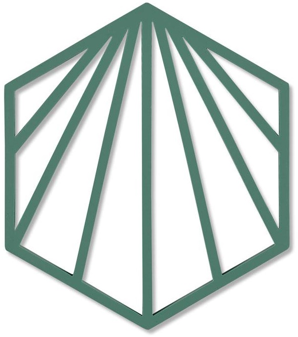 Podstawka pod gorące naczynia Shell 16x14 cm szmaragdowa – obraz-1