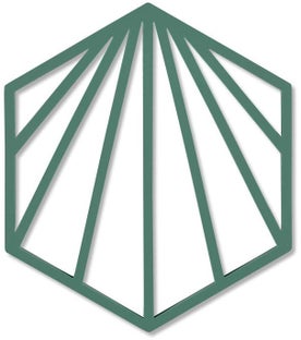 Podstawka pod gorące naczynia Shell 16x14 cm szmaragdowa – obraz-1