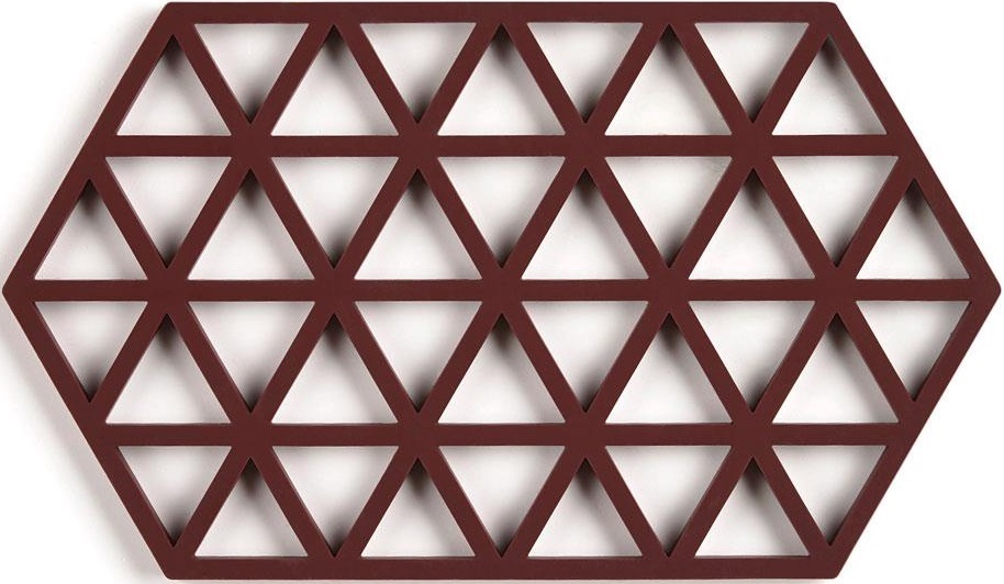 Podstawka pod garnek silikonowa brązowa 24x14 cm – obraz-1