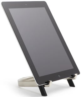 Podstawka pod tablet metalowa czarna 16x13 cm – obraz-1