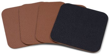 Podstawki pod kubki Eveey 10x10 cm czarne/brązowe – obraz-1